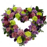 Begravningshjärta Floristens val lila